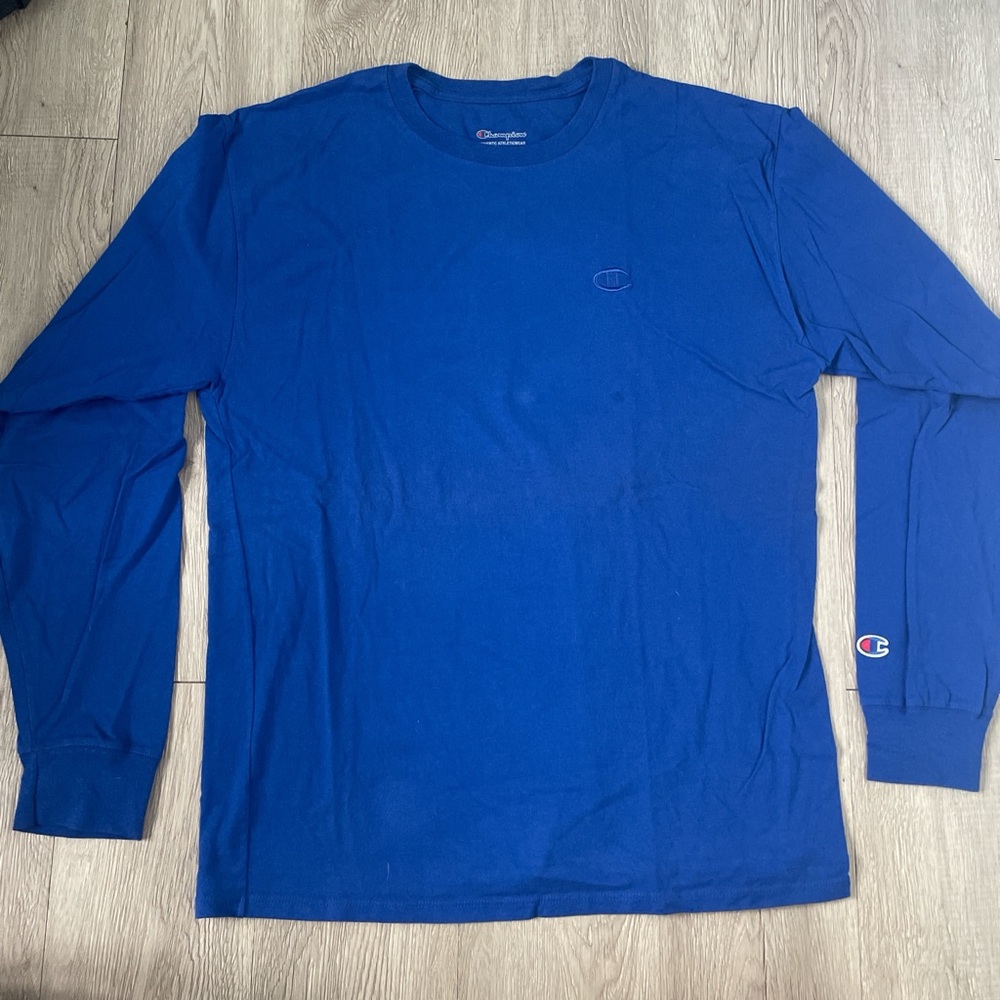 Champion Men's Royal Blue Long Sleeve Tee